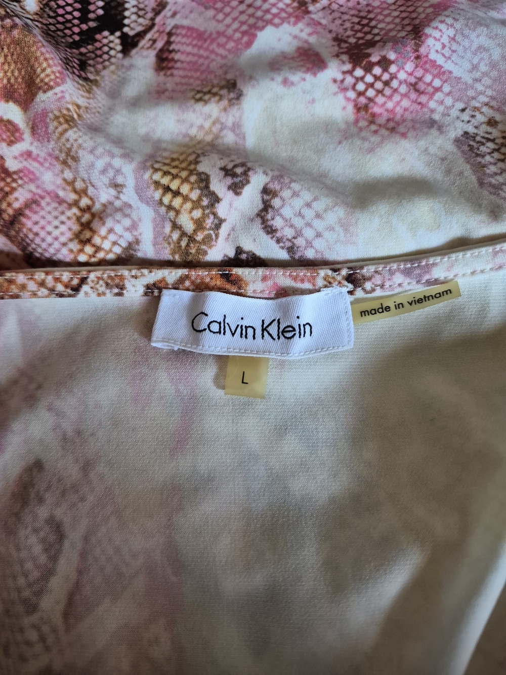 Calvin Klein Draped Neck Sleeveless Top Size Large - Picture 3 of 3